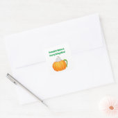 Waterverf Pumpkin Spice Latte Vierkante Sticker (Envelop)