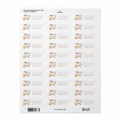 Waterverf Pumpkin Spice Recipe Return Address Etiket (Full Sheet)