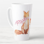 Waterverf Pumpkin Spice Sitting Fox Latte Mok (Linkerhoek)