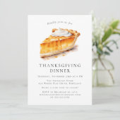 Waterverf Pumpkin Thanksgiving Dinner Kaart (Staand voorkant)