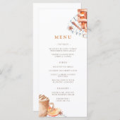 Waterverf Pumpkin Thanksgiving Dinner Menu (Voorkant / Achterkant)