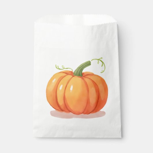 Waterverf Pumpkin Treat Bag Bedankzakje (Voorkant)