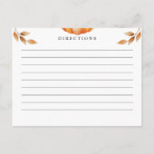 Waterverf Pumpkin Wedding Recipe Briefkaart (Achterkant)