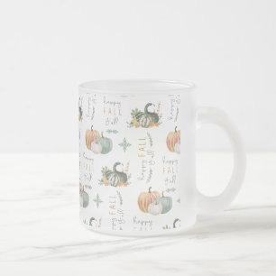 WATERVERF PUMPKINES EN GOEDEREN MATGLAS KOFFIEMOK