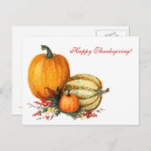 Waterverf Pumpkins Feestdagenkaart (Voorkant / Achterkant)