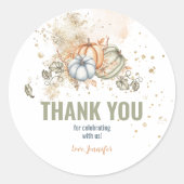 Waterverf Pumpkins Ronde Sticker (Voorkant)