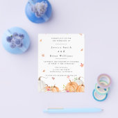 Waterverf Pumpkins Wedding Flyer (Enkel)
