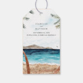Waterverf Punta Cana Tropisch strand Cadeaulabel (Achterkant)