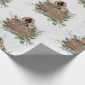 Waterverf Puppies Baby Cadeaupapier (Hoek)