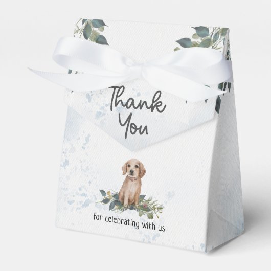 Waterverf Puppy Baby shower Favor Box Bedankdoosjes (Voorkant Zijde)