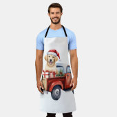 Waterverf puppy met geschenken schort (Gedragen)