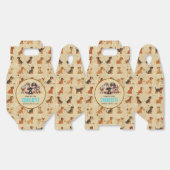 Waterverf puppy pawty dog verjaardag bedankdoosjes (Ongevouwen)