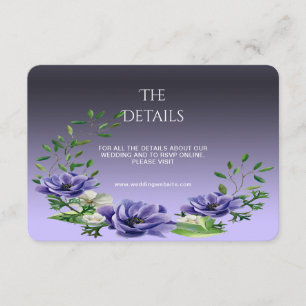 Waterverf Purple Flowers Detail Behuizing Kaart