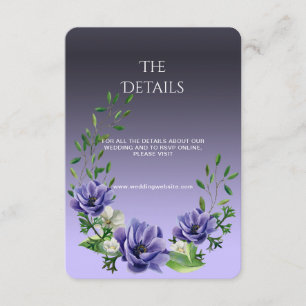 Waterverf Purple Flowers Detail Behuizing Kaart