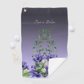 Waterverf Purple Flowers Golfhanddoek (Insitu)