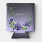 Waterverf Purple Flowers Koelbox Blikjeskoeler (Voorkant)