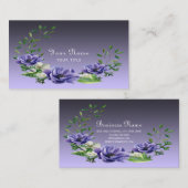 Waterverf Purple Flowers Visitekaartje (Voorkant / Achterkant)