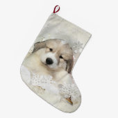 Waterverf Pyr Pup Grote Kerstsok (Voorkant (Hangend))