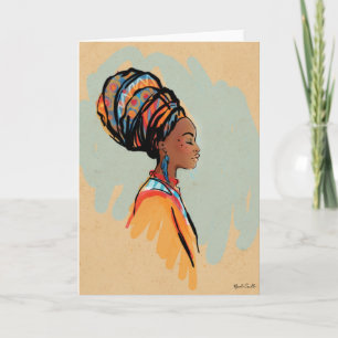 Waterverf Queen gevouwen Wenskaart Kaart