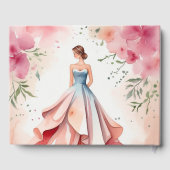 Waterverf Quinceanera Viering Gastenboek (Achterkant)