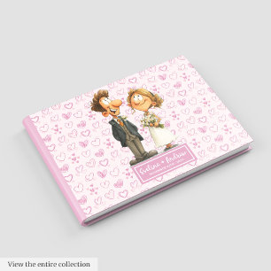 Waterverf Quirky Passen getrouwd Gastboek Album Gastenboek