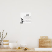 Waterverf Rabbit Year Calendar Poster 2023 (Keuken)