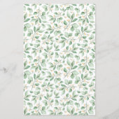 Waterverf Raccoon Greenery Baby Brunch Uitnodiging (Achterkant)