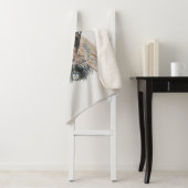 Waterverf Raccoon met geperste formale vun Animal  Sherpa Deken (In situ)