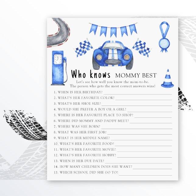 Waterverf race auto - Wie kent mama het beste (Creator heeft geüpload)