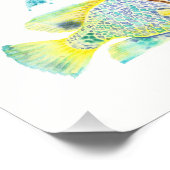 Waterverf Rainbow Angel Fish Photo Art Print Foto Afdruk (Hoek)