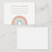 Waterverf Rainbow Baby Display Shower Enclosure C Informatiekaartje (Voorkant / Achterkant)