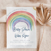 Waterverf Rainbow Baby shower | Geslacht Kaart