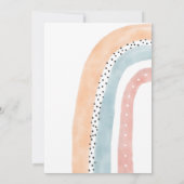 Waterverf Rainbow Baby shower Uitnodiging (Achterkant)