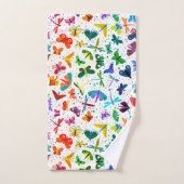 Waterverf Rainbow Butterflies Kinder Pattern Bad Handdoek (Handdoek)