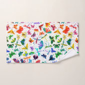 Waterverf Rainbow Butterflies Kinder Pattern Bad Handdoek (Handdoek)