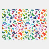 Waterverf Rainbow Butterflies Kinder Pattern Inpakpapier Vel (Voorkant 3)