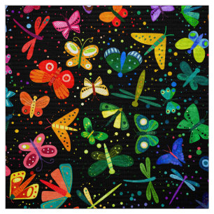 Waterverf Rainbow Butterflies Kinder Pattern Stof