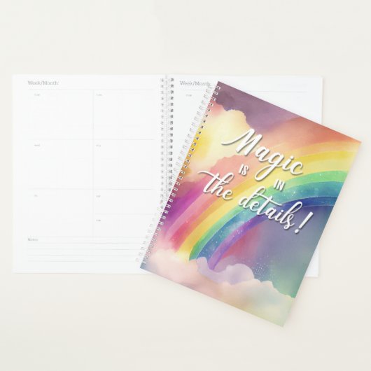 Waterverf Rainbow Clouds Planner (Display)