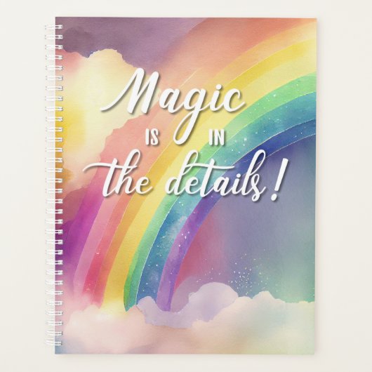 Waterverf Rainbow Clouds Planner (Voorkant)