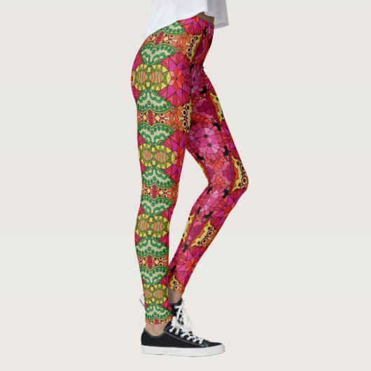 Waterverf Rainbow Colors Mandala Leggings (Rechts)
