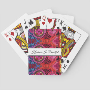 Waterverf Rainbow Colors Mandala Pokerkaarten
