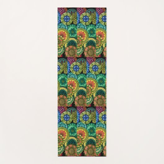 Waterverf Rainbow Colors Mandala Yogamat (Voorkant)