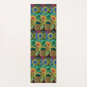 Waterverf Rainbow Colors Mandala Yogamat (Achterkant)