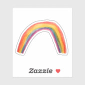 Waterverf Rainbow Fun Colorful Whimsical Sticker (Vel)