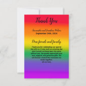 Waterverf Rainbow Gay Pride bedankkaart (Voorkant)