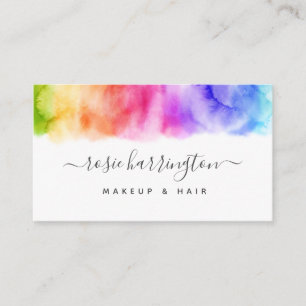 Waterverf Rainbow Girly Visitekaartje