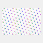 Waterverf Rainbow Handprint Patroon Kleurrijke Ple Inpakpapier Vel (Voorkant 2)