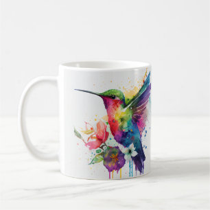 Waterverf Rainbow Hummingbird Koffiemok