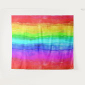 Waterverf Rainbow LGBT Pride Banner Tapestry Wandkleed (Voorkant (horizontaal))