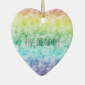 Waterverf Rainbow Love Dream Hope Persoonlijk Keramisch Ornament (Rechts)
